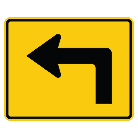 Sign Solutions Usa 18 in Height, 24 in Width, Aluminum, Horizontal Rectangle DUS08HYE2418W16-6pL